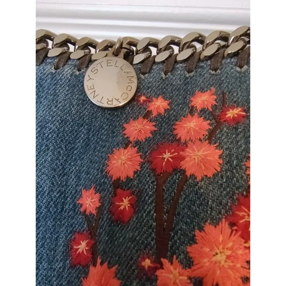 Stella McCartney falabella denim floral tote bag w/COA EUC
